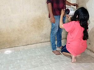 Arab milf plumber doggystyle bathroom ass pounding?