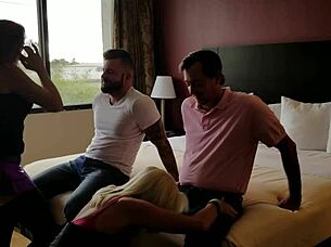 hotel sluts strip tease bent over orgy creampies