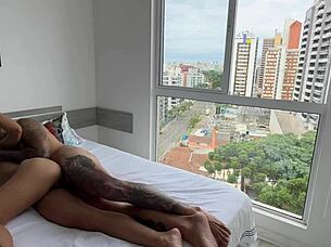 he bangs plump friend in girlfriend's apartment doggystyle