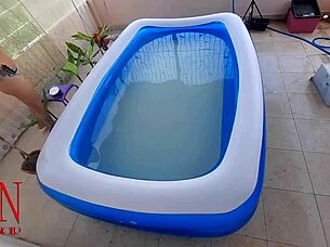 Regina Noir dominated underwater roughly sucking fucking poolside