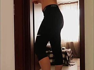 home yoga turns into wild creampie fuck with my hubby 😏💦🏋️‍♀️