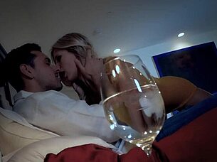 i love watching scarlet red's stud cum all over her sweaty tits