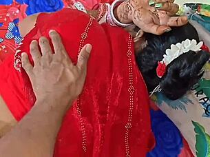 desi bhabhi's tight pussy fucked first time by sasur in bedroom 😈 village viral