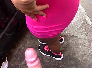 hidden voyeur watches whore brunette fuck publicly outdoors