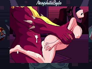 monster dominates seris bent over doggystyle rough