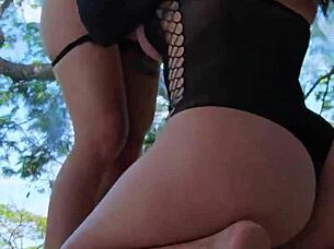 balcony fuck with friend hides wild skinny passion