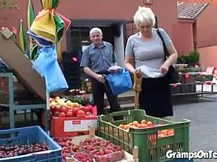 petite teen bent over fucked rough by old cock deep in forest outdoor taboo