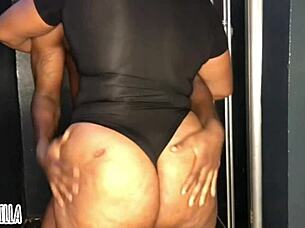 Fat ass bbw bent over taking royal cocky king's big black pounding?