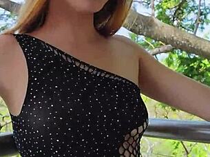 balcony fuck with friend hides wild skinny passion