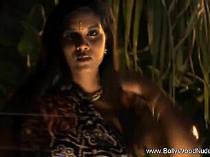 Cute brunette Arab babe dances sensual striptease naked erotic tease