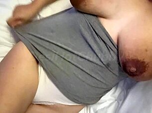 cute indian babe caresses large breasts and intimate area