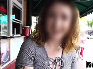 kitty caprice's tight wet pussy public outdoor pickup fuck