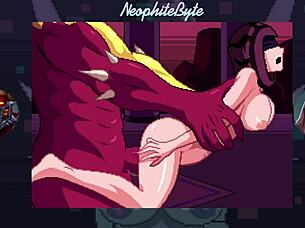 monster dominates seris bent over doggystyle rough