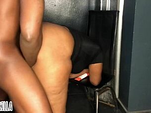 Fat ass bbw bent over taking royal cocky king's big black pounding?