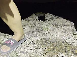 public forest pissing compilation road trip wet pussy pov