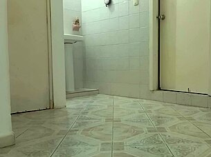 chubby curly latina neighbor cleans her new place with fat asian curves jiggling