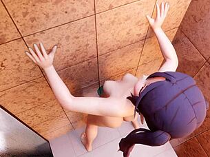 Mona's Ecstatic Bathroom Dildo Ecstasy Unfolds Passionately