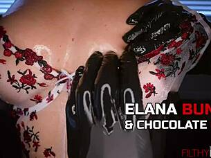 elana bunnz oils up for bbc massage ride oops