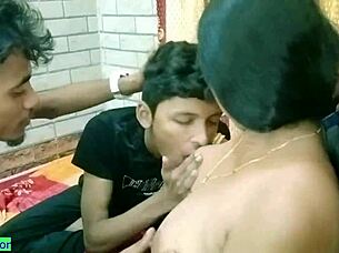 Naughty Indian group shares chubby wife creampie bang