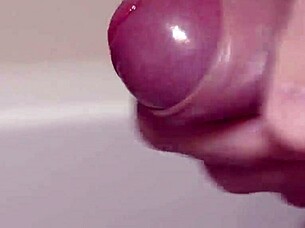 Intense Cock Cumshot Slow Motion Masturbation Closeup