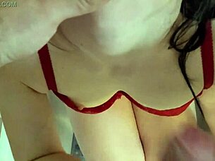 wife bathes in first golden shower nipples hardening horny