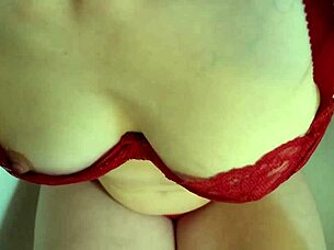 wife bathes in first golden shower nipples hardening horny