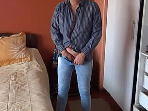 Jerking to her fat ass makes her wildly horny?