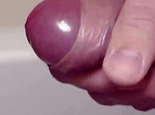 Intense Cock Cumshot Slow Motion Masturbation Closeup