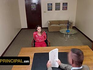 soccer mom blows principal cock saves expulsion drama