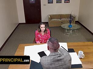 soccer mom blows principal cock saves expulsion drama