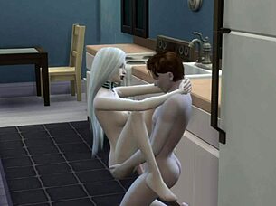 cum-drenched vampire slut fucks cocks deepthroat-style all night long