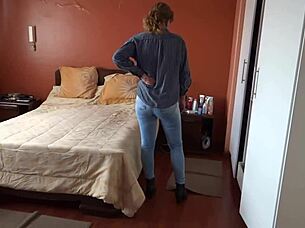 Jerking to her fat ass makes her wildly horny?