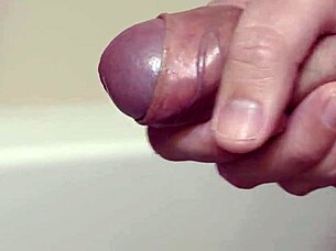 Intense Cock Cumshot Slow Motion Masturbation Closeup