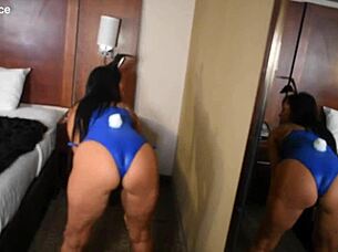 Kristee Lixx slutty bunny milf shakes massive tits boobs preview