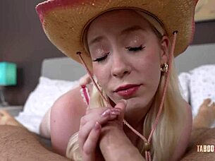 Blonde cowgirl gigi sweets begs for taboo pov cock ride