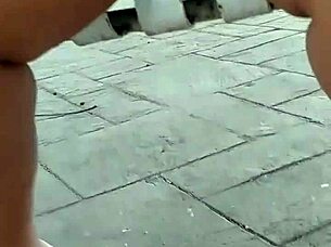 beruka horny latina parks toy-stuffed huge shaved pussy