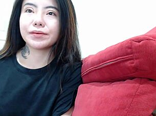 korean whore works hard sucking monster cock creampie finish