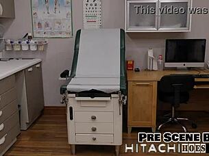 nurse ditria rose cums hard on hospital clock backstage