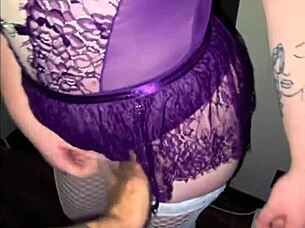 Sneaky Lingerie Model Teases Black Neighbor