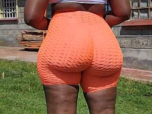 damn madam apple bottom's huge ass clapping on big black cock is driving all men crazy