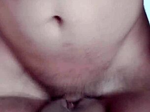 her big shaved pussy sucks my cock so good