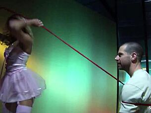 blonde melissa black, fuck my roller ass wide in femdom costume play!