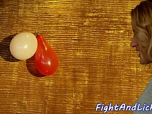 Hey babe, wanna watch me lick her pussy in 69?