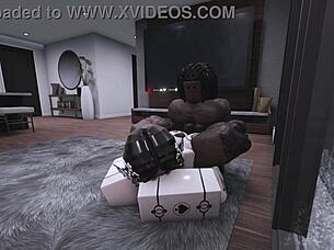 roblox goth babe takes big black cock