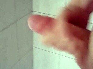 bisexual bathroom masturbation cumshot explosion detailed