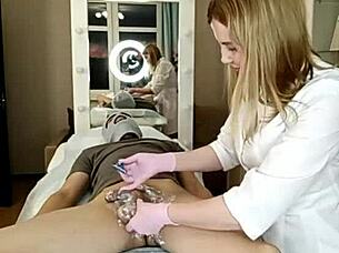 a beautiful woman shaves her trimmed pussy and asshole on all fours 😏