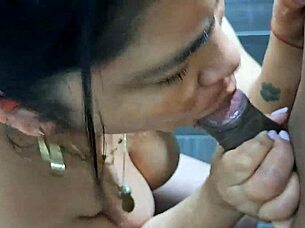 mature latina devours thick young cock hungrily