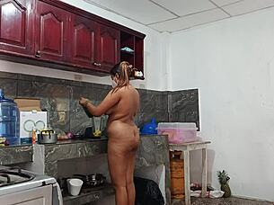 wow check out this huge ass worship from tall submissive latina