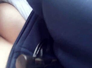 flashing tits in public garden then wetting tight panties