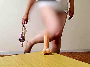 married milf bride masturbates wildly with huge dildo full vid